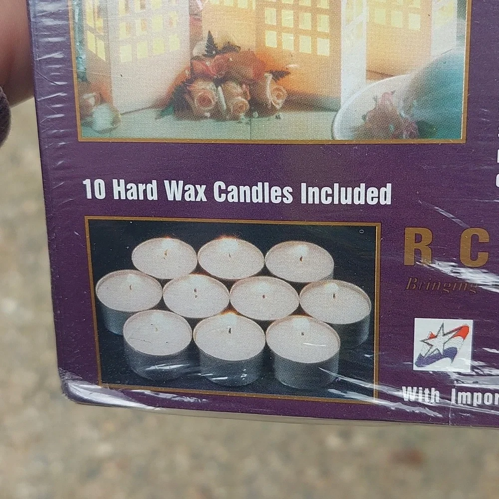 Halloween VTG Luminarias Festive Candle Bags - Purple and White ghosts